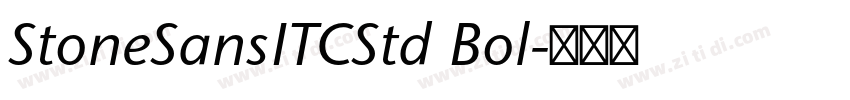 StoneSansITCStd Bol字体转换